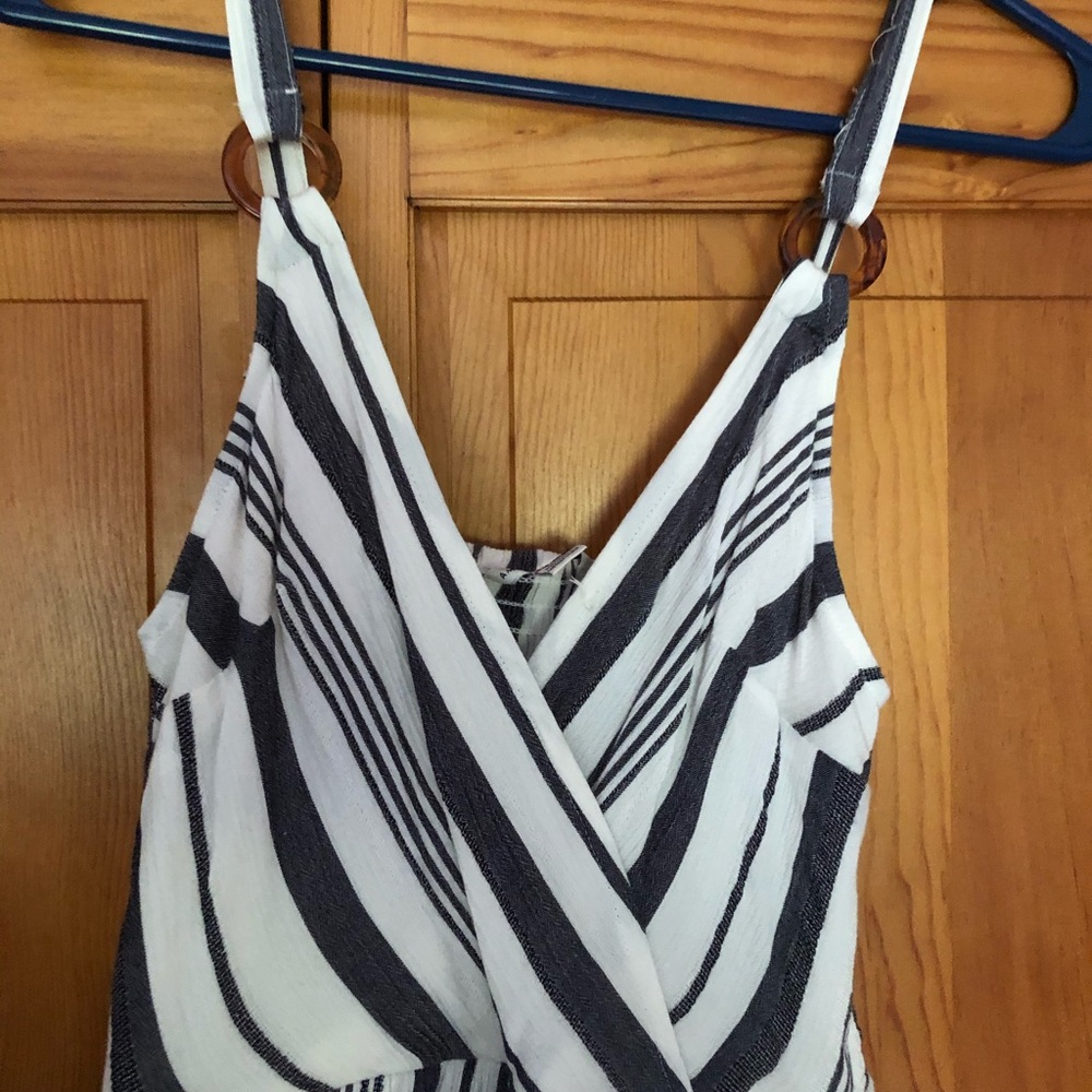 American Eagle striped jumpsuit